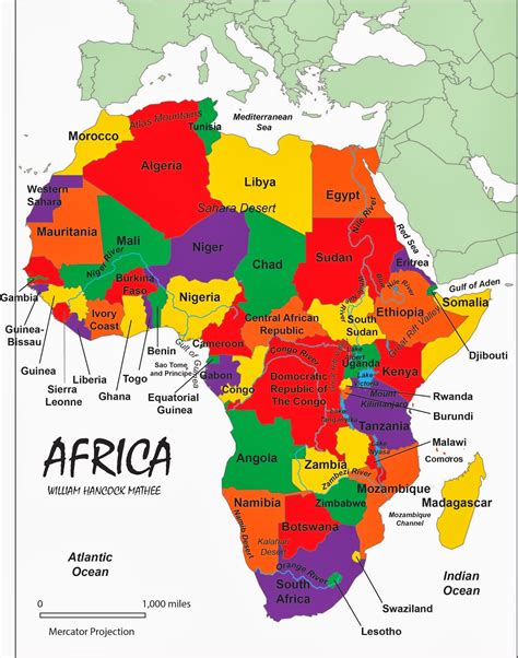 Geography 200 - matheewh: Africa Reference Map