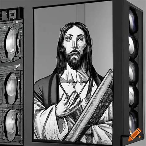 Image of jesus christ building a gaming pc