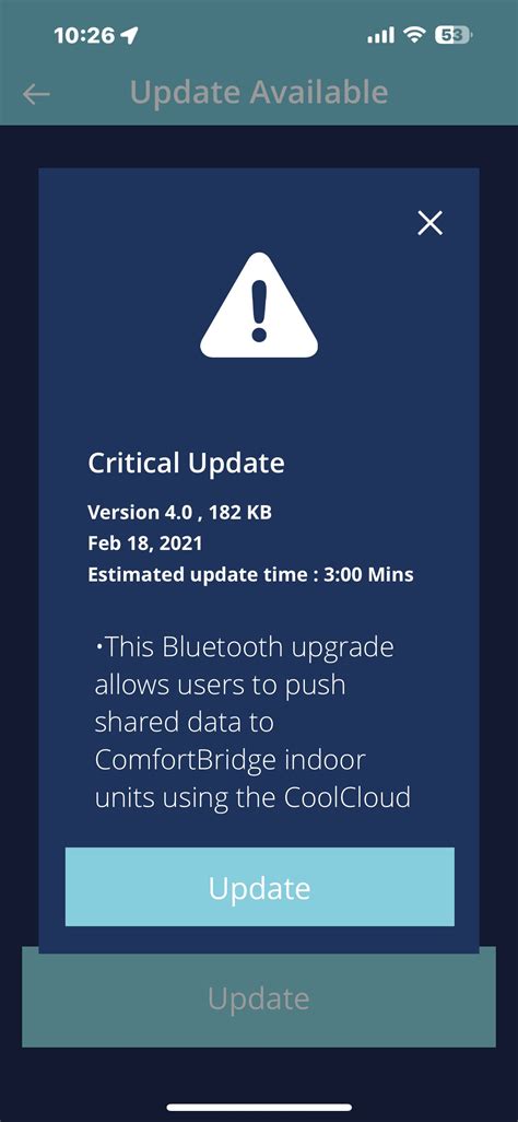 Goodman heater. How can I update the Cool Cloud version 4.0 Bluetooth ...