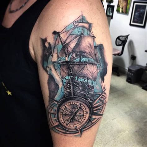 Compass Tattoo Meaning, Nautical Compass Tattoo, Bird Tattoo Meaning, Compass Tattoo Design ...