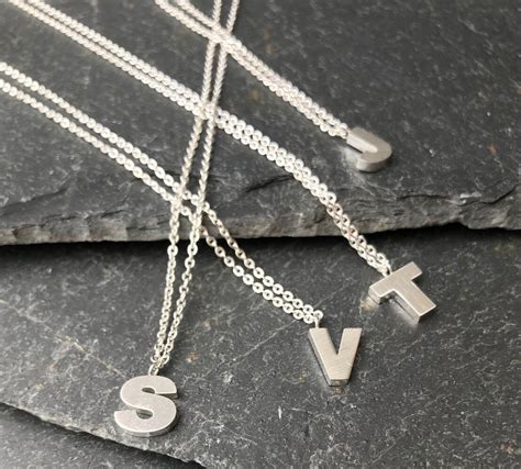 Initial letter K necklace with charm single letter necklace. | Etsy