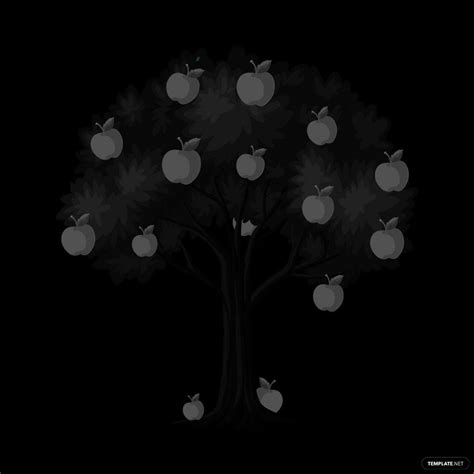 Apple Tree Silhouette in PSD, Illustrator, SVG, JPG, EPS, PNG ...