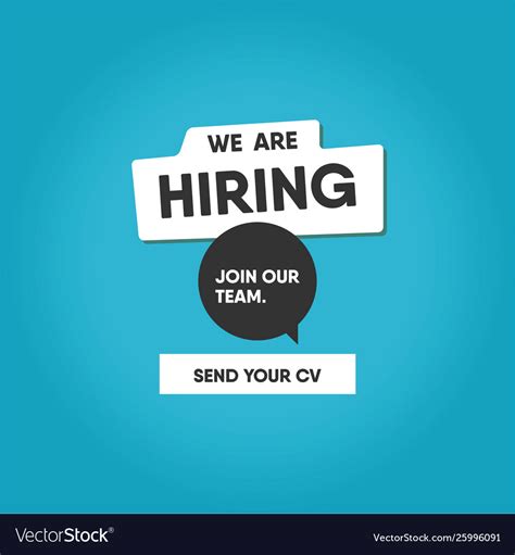 Modern job vacancy banner Royalty Free Vector Image