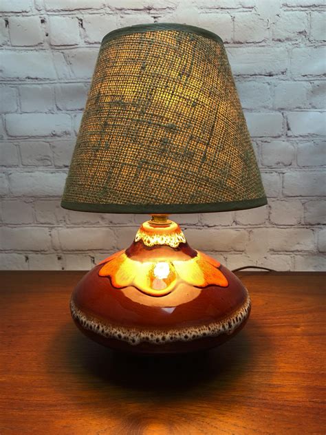 Mid Century Table Lamp, Mid Century Bedside Lamp, Chalvignac Table Lamp, Chalvignac Ceramic Lamp ...