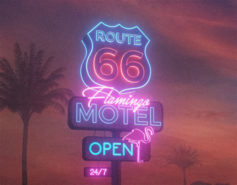 Flamingo Motel || Neon Sign | Behance