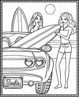 Barbie Surfing Coloring Pages sketch template