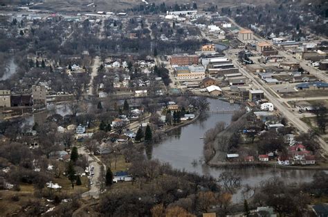 Valley City, North Dakota. | City, Valley city, Aerial view