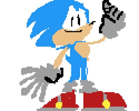 Pixilart - Sonic finger wagging by Mekko4dev