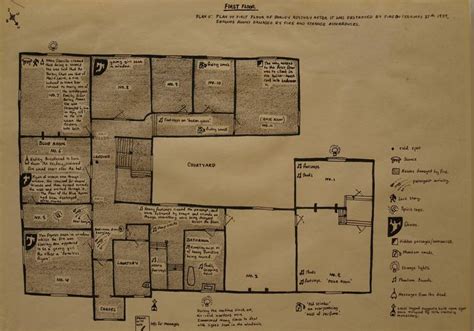 First Floor Plan V: Plan of First Floor of Borley Rectory After it Was Destroyed by Fire on ...