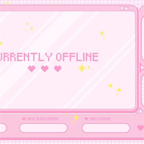 Twitch Pink Pixel Pop up Box Stream Overlay Package / Panels / - Etsy | Cute pink background ...