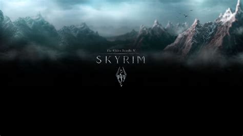 Skyrim Dragon Logo Wallpaper