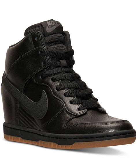 Nike Dunk Sky Hi Essential Leather Sneakers in Black - Lyst