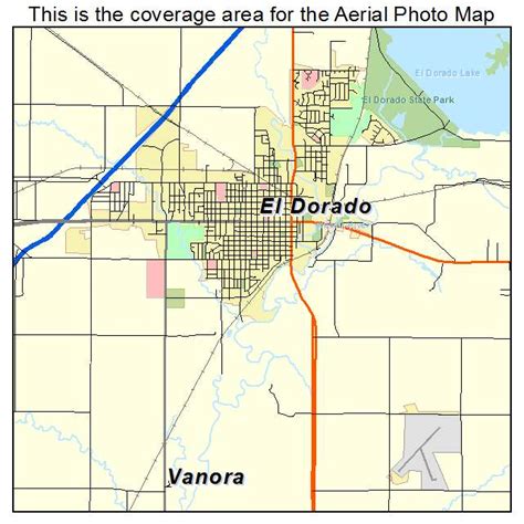 Aerial Photography Map of El Dorado, KS Kansas