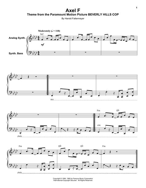 Axel F | Sheet Music Direct