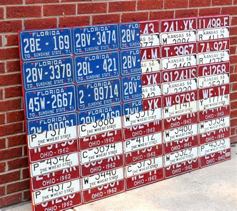 American Flag License Plate Art | BespokeBug