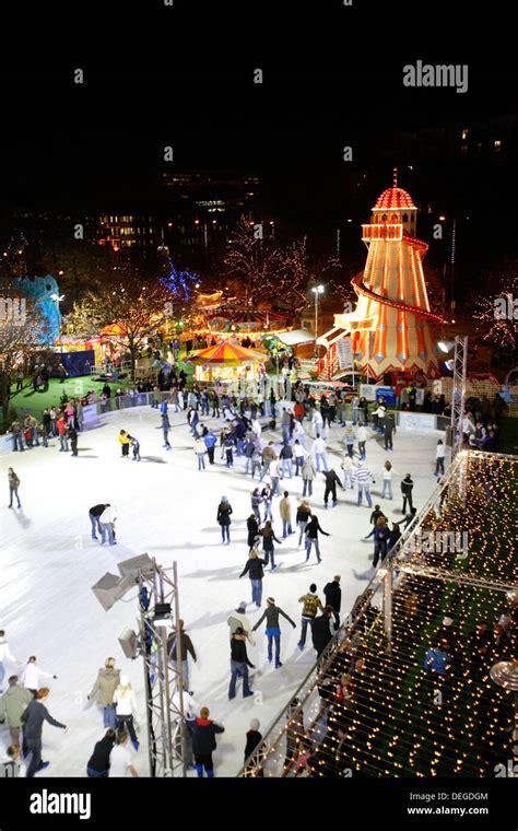 Winter Wonderland, Cardiff Civic Centre, Cardiff, Wales, UK Stock Photo - Alamy