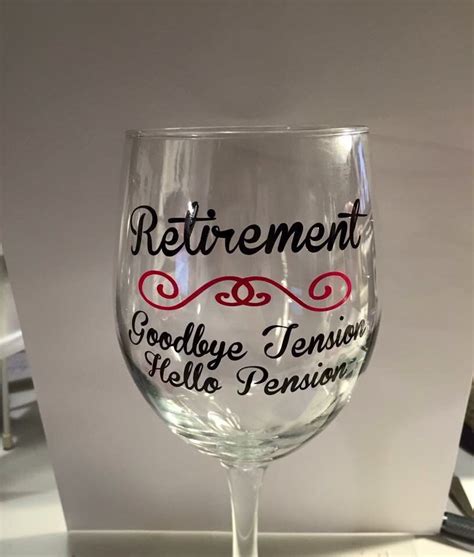 Retirement Wine Glass - Etsy | Wine glass, Glass, Wine