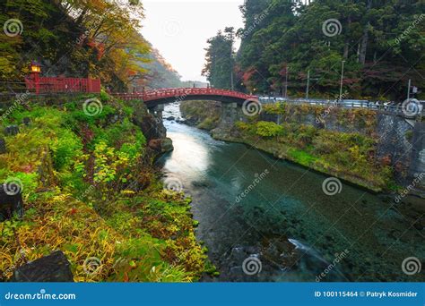 Shinkyo Bridge during Autumn in Nikko Stock Photo - Image of orange, rural: 100115464