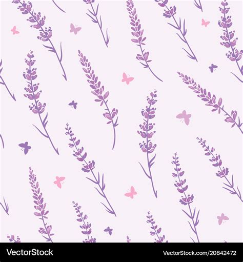 Lavender field repeat pattern background Vector Image