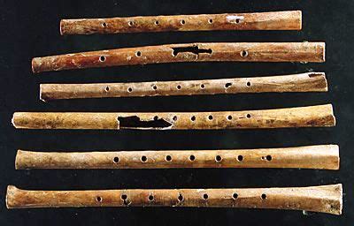 'Paleolithic flutes', made of animal bone, the oldest known flutes ...