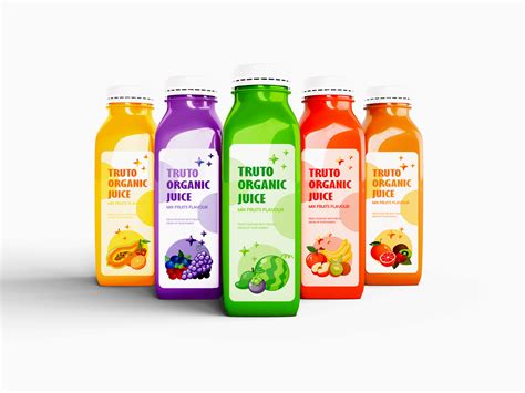 Juice bottle label design by Rashed Khan on Dribbble