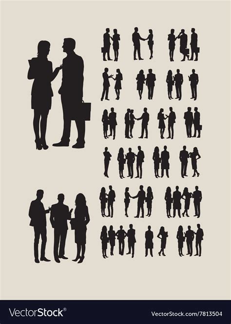 Business silhouettes Royalty Free Vector Image