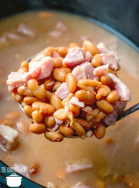 Slow Cooker Soup Beans and Ham | The Country Cook slow cooker