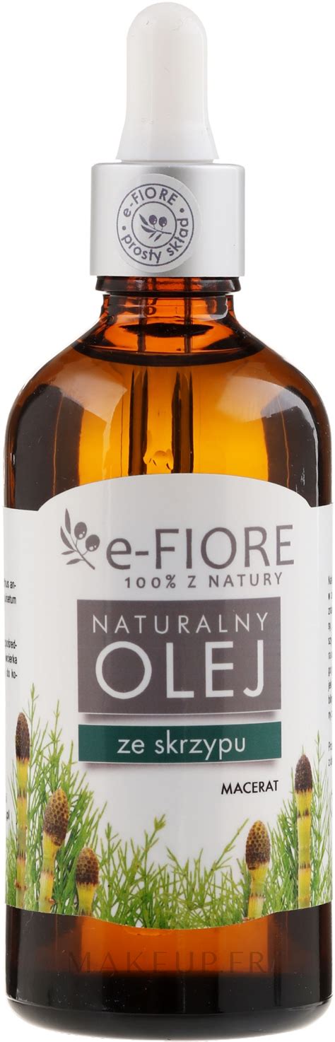 E-Fiore Natural Oil - Macérat de prêle à l'huile de tournesol pour visage, cheveux et ongles ...