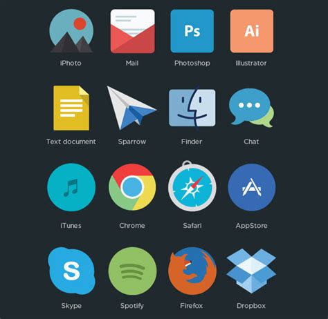 Examples of Flat Design Icons – eWebDesign