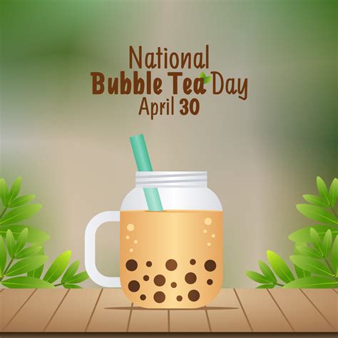 vector graphic of national bubble tea day good for national bubble tea day celebration. flat ...