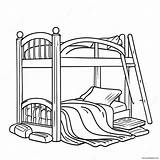 Cozy Bunk Bed With Blankets Coloring Page 44074 34836 sketch template