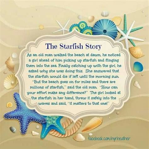 Pin by Lelia Anderson on Quotes | Starfish story, Starfish, Spa gifts