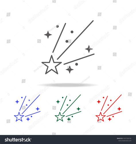 Starfall Icon Elements Multi Colored Icons Stock Vector (Royalty Free ...