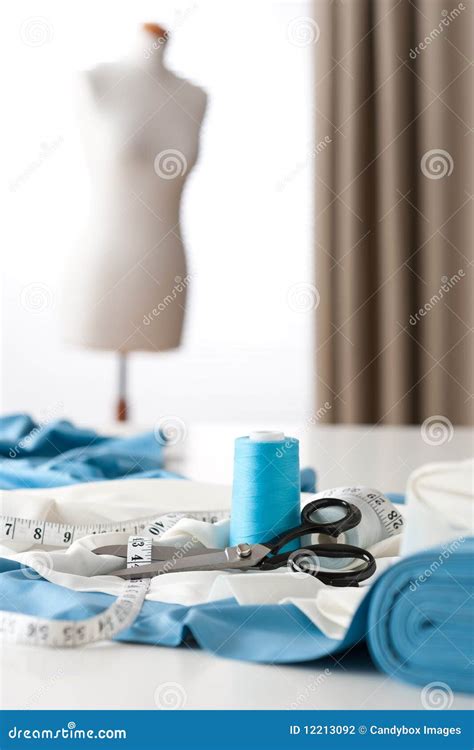 Fashion Designer Studio with Equipment Stock Photo - Image of cotton ...