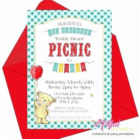 Company Picnic Invitation Template Lovely Picnic Invitation Template Invitation Wording Samples ...