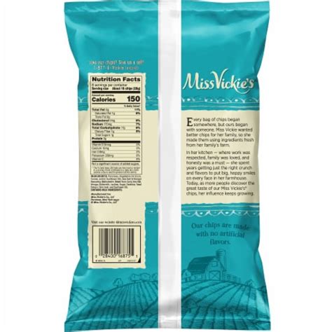 Miss Vickie's® Sea Salt & Vinegar Kettle Cooked Potato Chips, 8 oz ...