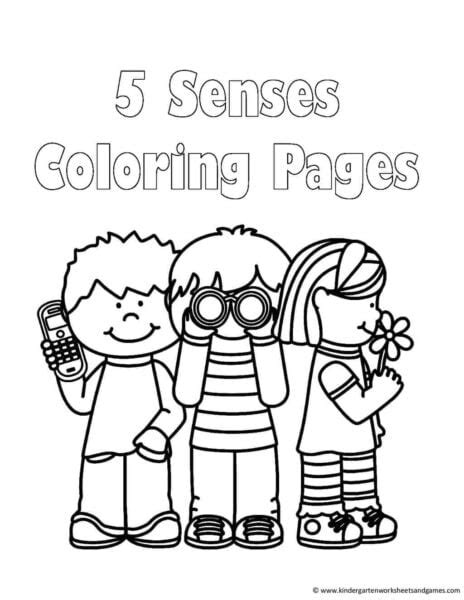 FREE 5 Senses Coloring Pages