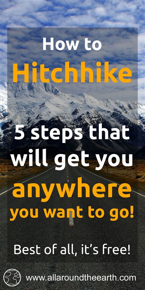 How to hitchhike, a 5 step hitchhikers guide to anywhere | Hitchhiking, Travel the world for ...