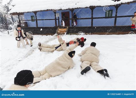 Romanian Winter Festival in Maramures Editorial Photo - Image of christmas, habit: 135216481