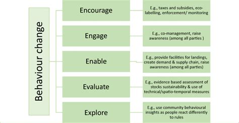 Examples of actions related to behavior change. Adapted from Fishing ...