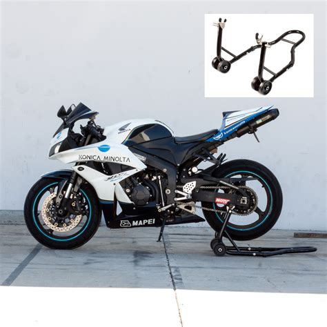 New Motorcycle SportBike Stand Rear Stand Swingarm Lift Spool Adjust Black | eBay