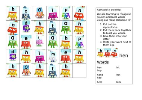 Alphablock Word Building Tasks | Teaching Resources