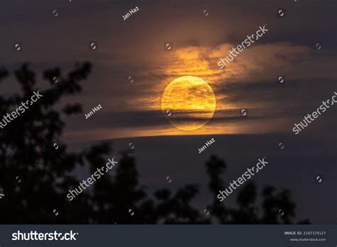 Full Moon Night Sky Covered Clouds Stock Photo 2187374127 | Shutterstock