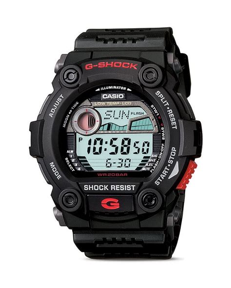 G-Shock Black Tide & Moon Graph Watch, 52.4mm | Bloomingdale's