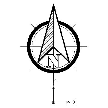 North Arrow Symbols Dwg Autocad Drawing