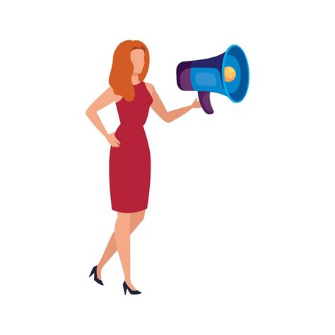 Woman and megaphone vector design 1912690 Vector Art at Vecteezy