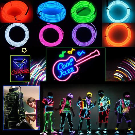 Cheap EL Neon Lights EL Light Neon Lights for Parties Halloween EL Wire ...