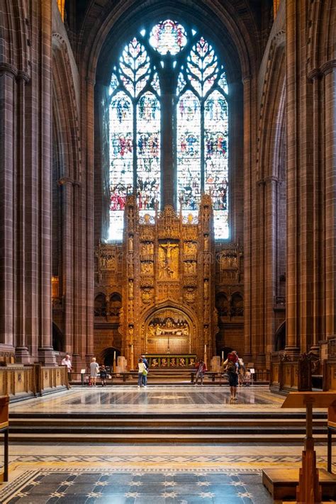 Interior of the Liverpool Anglican Cathedral Editorial Photography - Image of english, inside ...