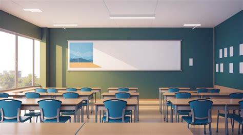 Premium AI Image | Flat Vector Illustration of a Classroom