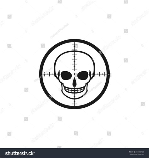 Illustration Crosshair Icon Skull Stock Vector (Royalty Free) 332558123 | Shutterstock